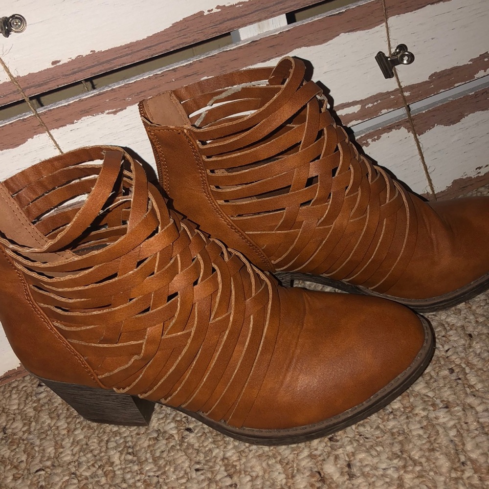 Woven Ankle Boots